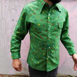 Vintage party boy windbreaker nylon shirt skiwear